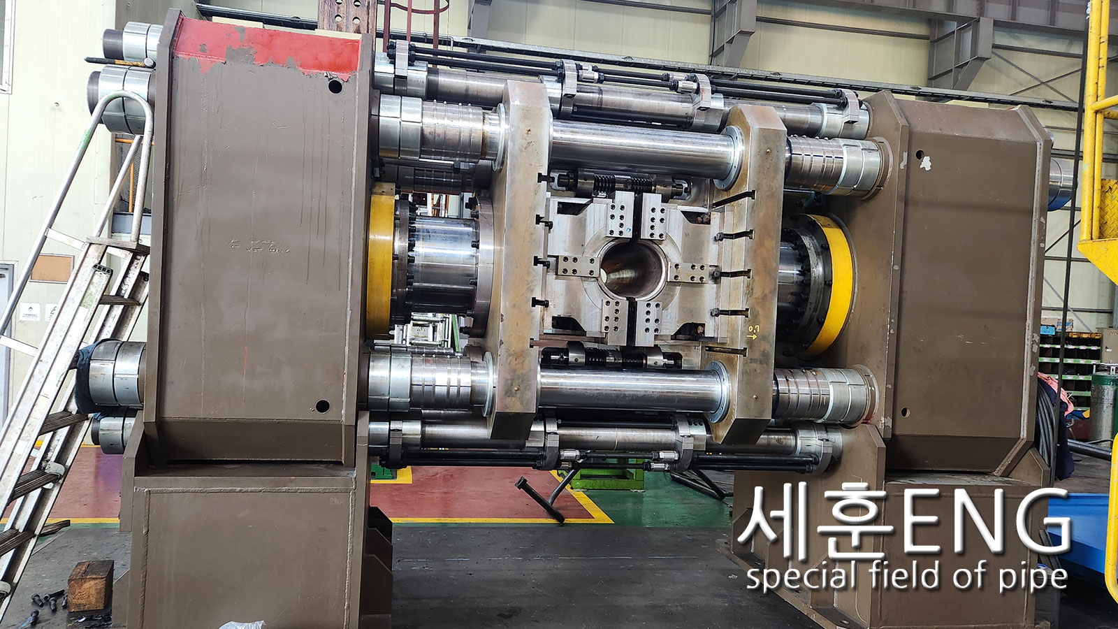 500ton press 유압 프레스 기계배관 작업건 기계튜닝 (산업기계배관, 파이프스풀, 유압배관, 파이프 밴딩, 기계배관, 티그용접, 알곤용접, 특수용접, 배관용접, 배관출장, 부산기계배관)