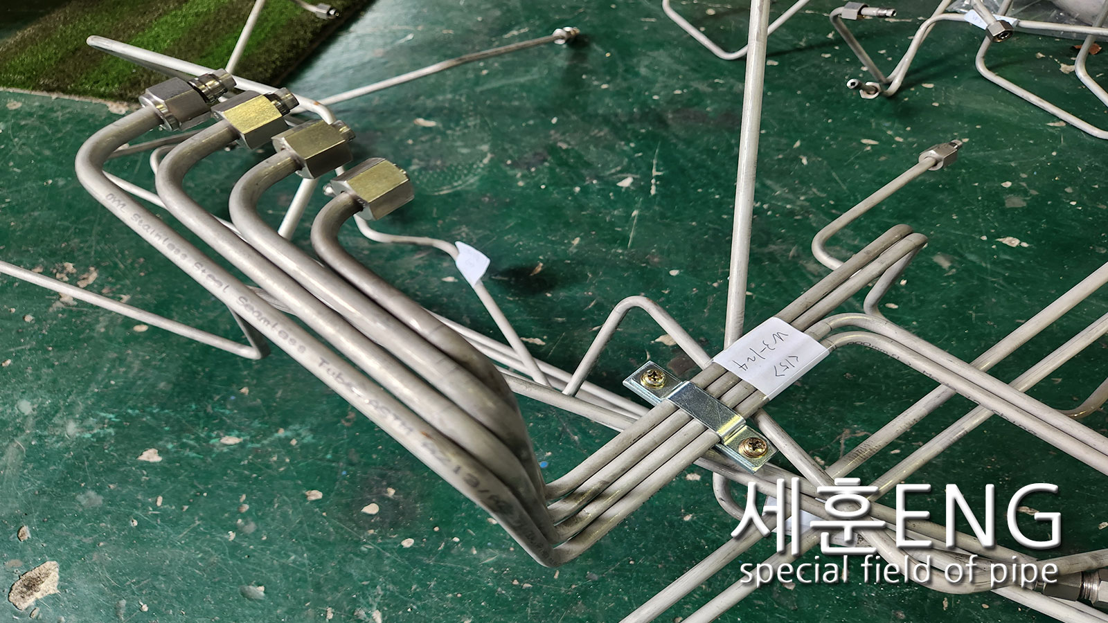 304sus pipe spool 8파이 튜브파이프 스풀제작건 (산업기계배관, 파이프스풀, 유압배관, 파이프 밴딩, 기계배관, 티그용접, 알곤용접, 특수용접, 배관용접, 배관출장, 부산기계배관)